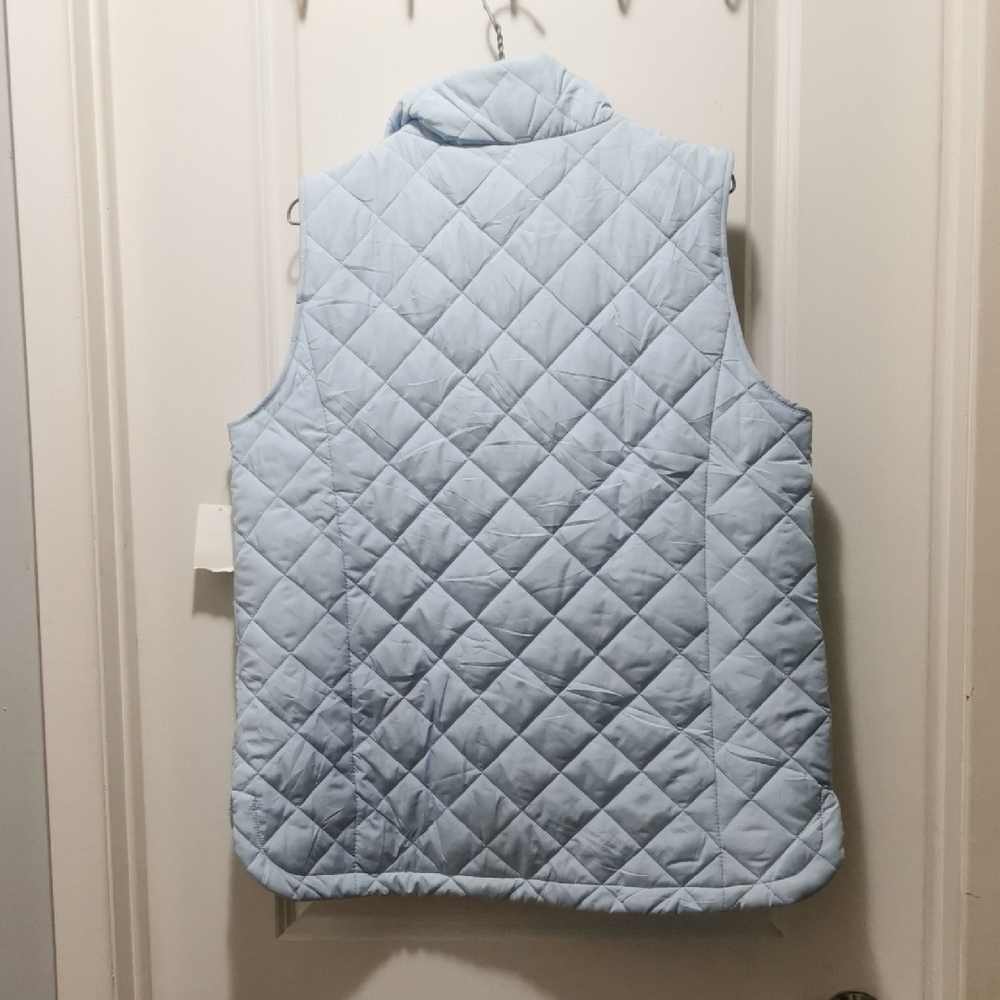 Lands' End Light Blue Quilted Vest - Picture 6 of 7